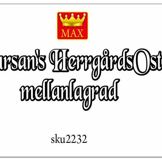 HerrgårdsOst mellanlagrad ca 600g back in October